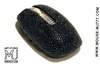 MJ Elite Mouse Exotic Leather Notebook - Stingray Black Pearl