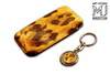 MJ Luxury Case Pony Leopard Color with KeyChain Gold or Silver