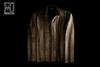 Genuine Sea Snake Leather Long Sleeve Jacket with Pockets - Brown