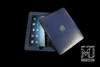 Exotic Leather Apple iPad Limited Edition Case Cover - Crocodile Grey Blue with Diamond Apple